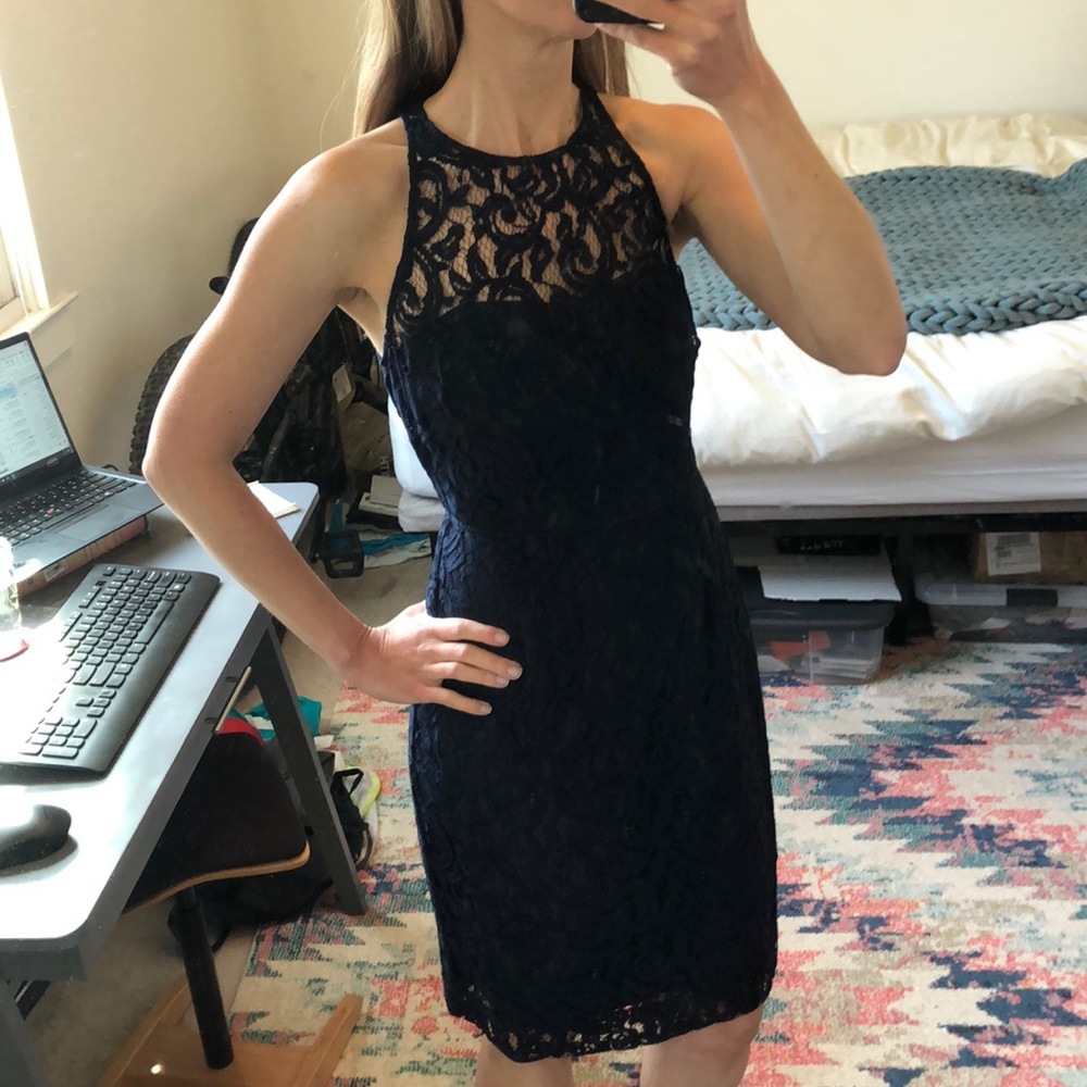J. Crew | Navy Lace Dress